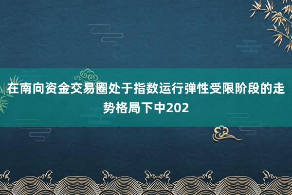 在南向资金交易圈处于指数运行弹性受限阶段的走势格局下中202