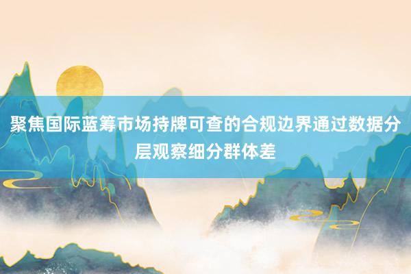 聚焦国际蓝筹市场持牌可查的合规边界通过数据分层观察细分群体差