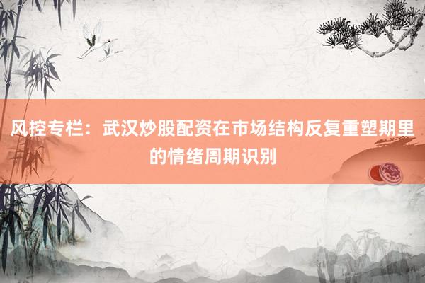 风控专栏:武汉炒股配资在市场结构反复重塑期里的情绪周期识别