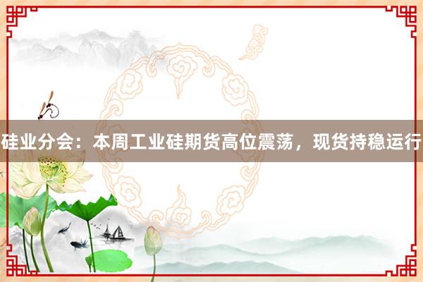 硅业分会：本周工业硅期货高位震荡，现货持稳运行