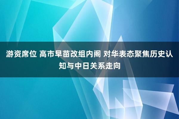 游资席位 高市早苗改组内阁 对华表态聚焦历史认知与中日关系走向
