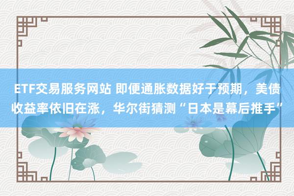 ETF交易服务网站 即便通胀数据好于预期，美债收益率依旧在涨，华尔街猜测“日本是幕后推手”